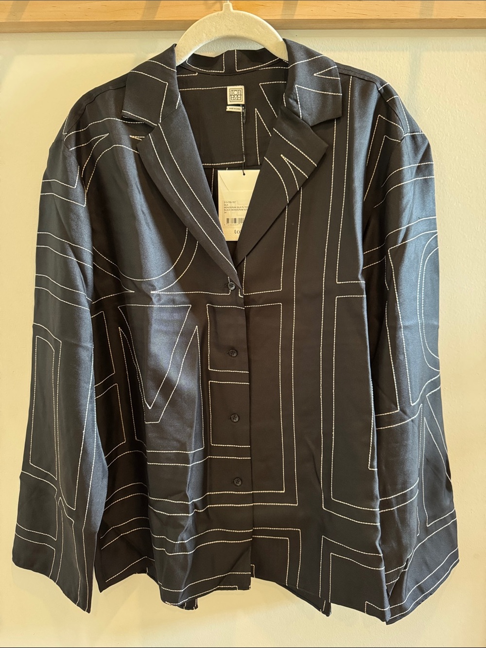 Toteme Monogram Silk PJ Top Size 34